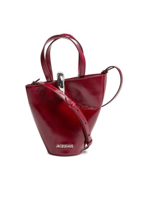 JACQUEMUS JACQUEMUS The Small Bambola Red Leather Bucket Bag New