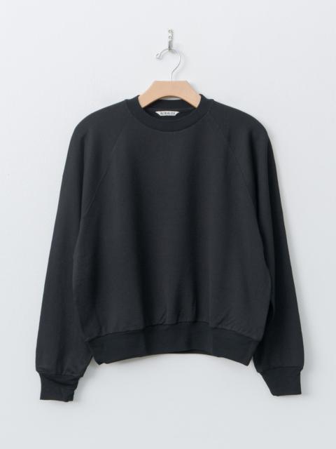 AURALEE Light Wool Sweat P/O - Black