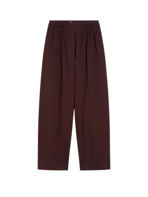 Sportmax Sportmax Women Wide-Leg Stretch Wool Trousers - Wine