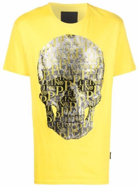 PHILIPP PLEIN beaded logo-skull T-shirt