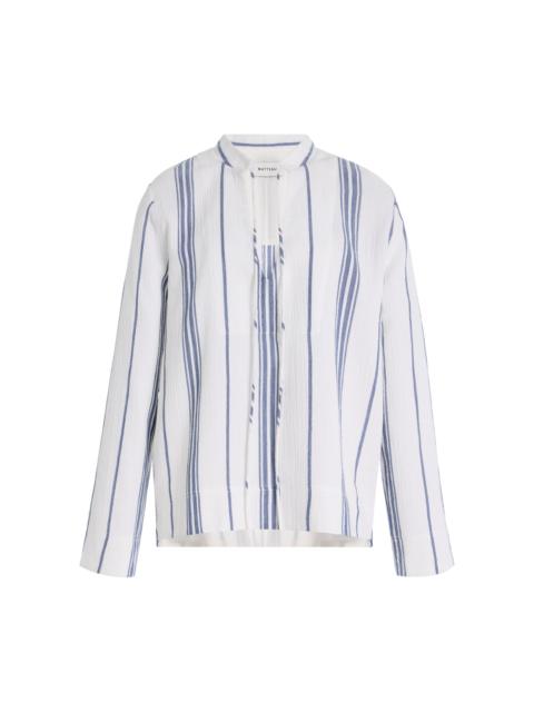 MATTEAU Fisherman Striped Cotton Top white
