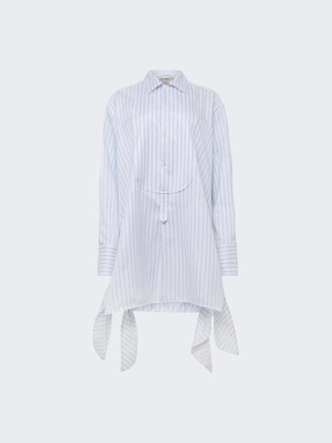 JW Anderson Side Knot Shirt Dress White And Blue