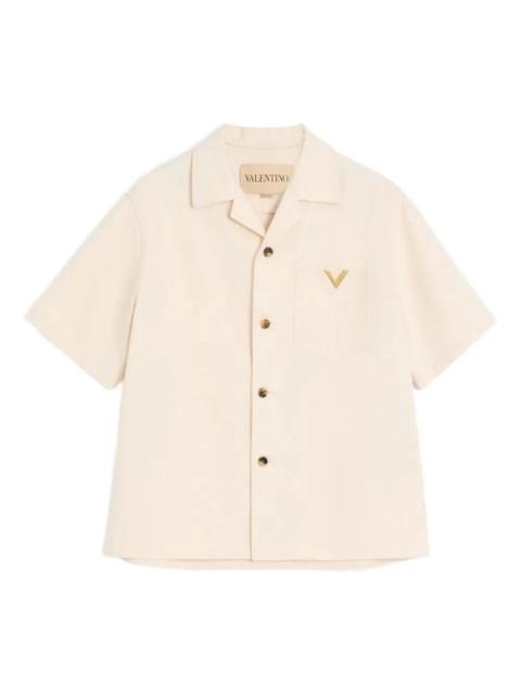 Valentino Valentino Garavani Men `Vgold` Denim Short Sleeve Shirt