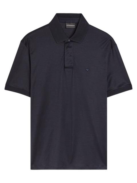 EMPORIO ARMANI Emporio Armani Logo-embroidered Jersey Polo Shirt