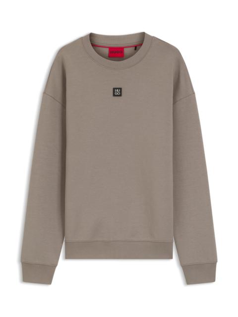 HUGO STACKED-LOGO SWEATSHIRT IN A COTTON BLEND