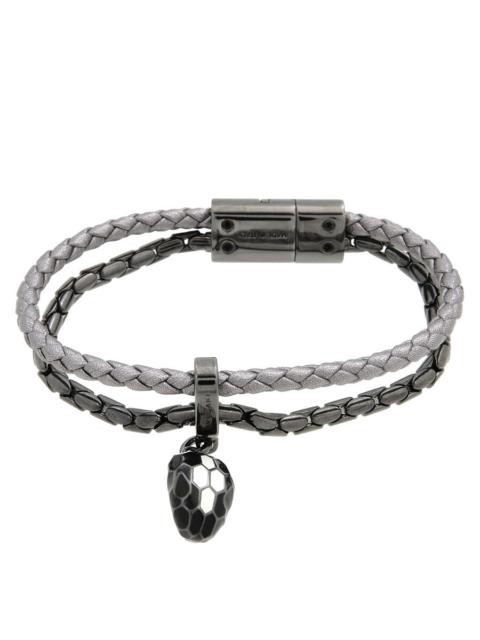 Bvlgari Serpenti Forever Leather Bracelet, Size Medium