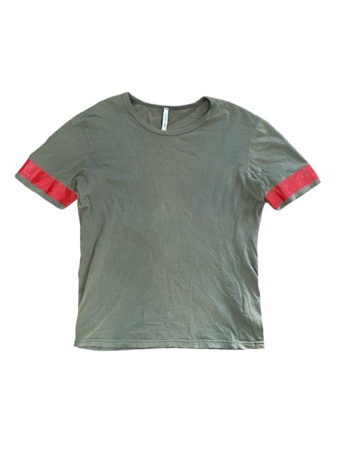 Helmut Lang Olive Rubber Painted Tee “Prototype” 1996 Large