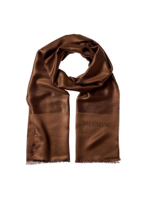 Valentino Valentino Logo Silk-Blend Scarf