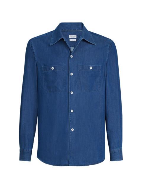 Brunello Cucinelli CHEST-POCKETS LONG-SLEEVE SHIRT