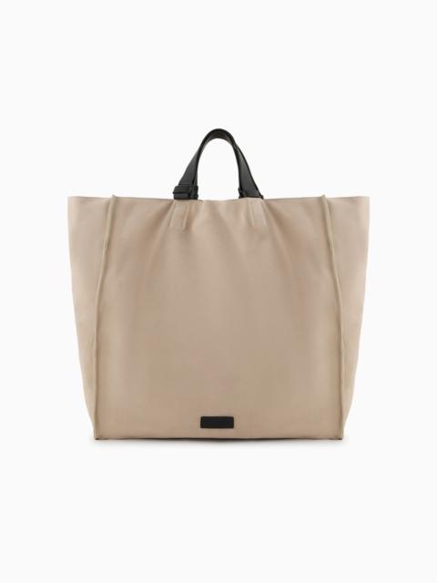 GIORGIO ARMANI SUEDE AND LEATHER SHOPPER