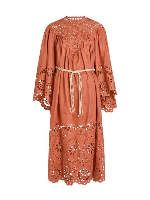 Zimmermann Zimmermann Awaken Embroidered Woven Yoki Maxi Dress