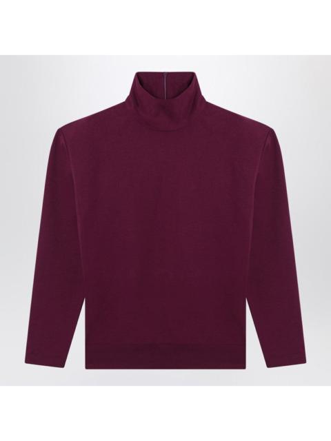 SAINT LAURENT Saint Laurent Boxy Purple Cotton Sweater Women