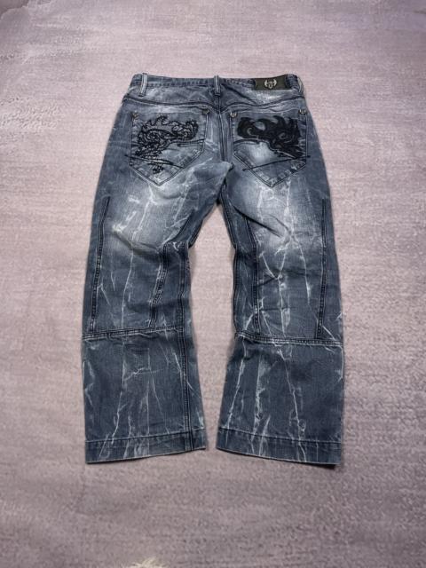 Other Designers If Six Was Nine - Y2K Flare Opium LGB Style Jenric Distressed Denim Jeans