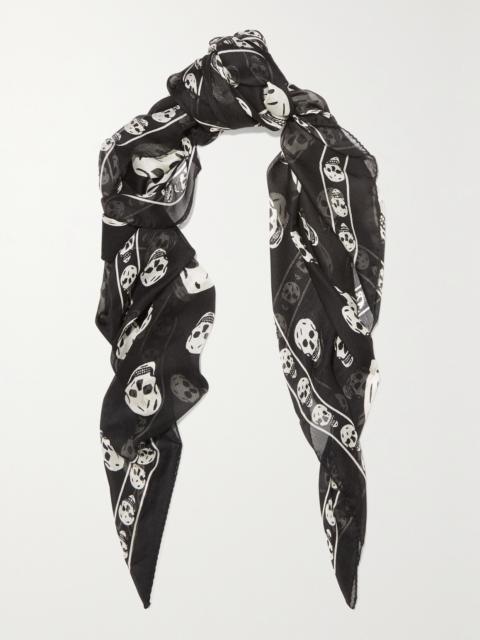 Alexander McQueen Printed Silk-chiffon Scarf