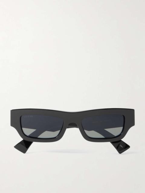 Rectangular-Frame Acetate Sunglasses