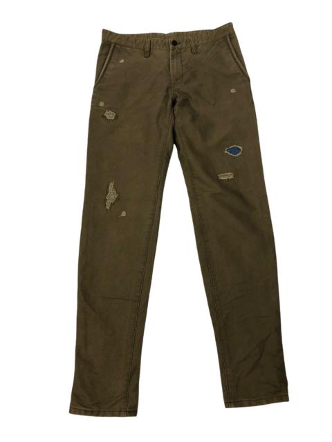 Other Designers Japanese Brand BG Patched Distressed Style Pants