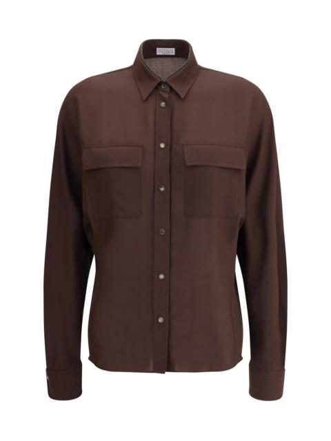 Brunello Cucinelli Brunello Cucinelli Women Embellished Collar Shirt