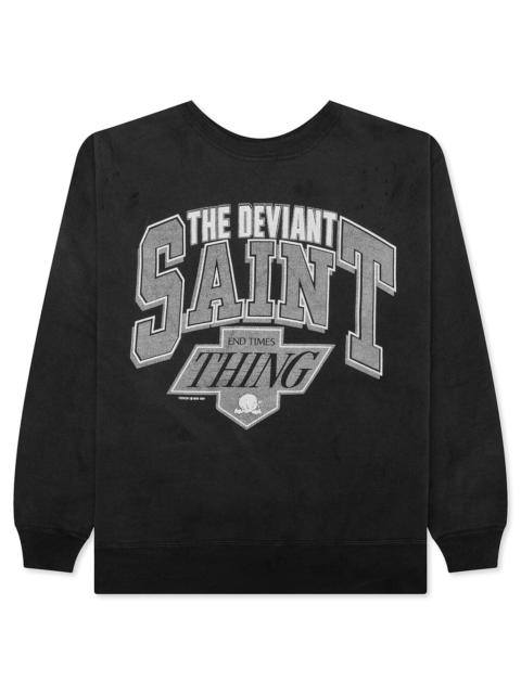 SAINT M×××××× THE DEVIANT SAINT CREWNECK - BLACK