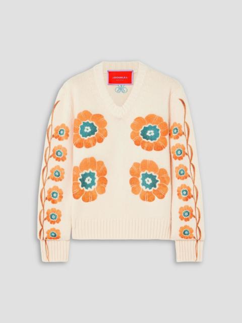 Other Designers Daisychain printed wool and cashmere-blend sweater