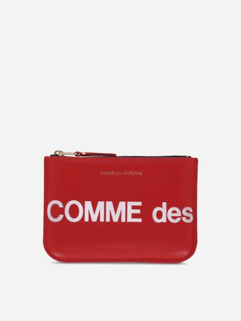 Comme Des Garçons Huge Logo Zip Pouch Red