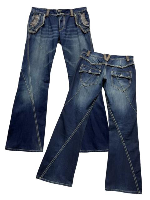 Kapital FYE🔥Vintage MICHEL KLEIN HOMME Designer Twisted Leg FLARE