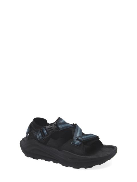 HOKA HOKA Infini Hike TC Sandal in Black /Black at Nordstrom