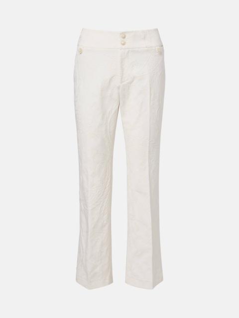 Etro Paisley jacquard cropped flared jeans