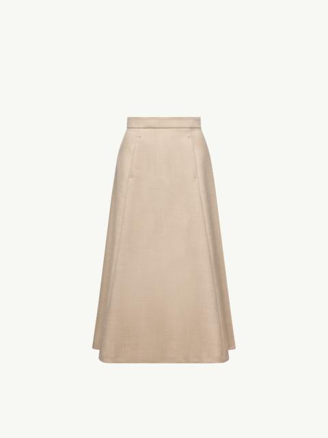 Moncler Mouliné Wool Midi Skirt