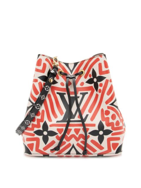 Louis Vuitton Louis Vuitton Black, Red, White Coated Canvas & Leather Crafty Neonoe MM (Authentic Pre-Loved)