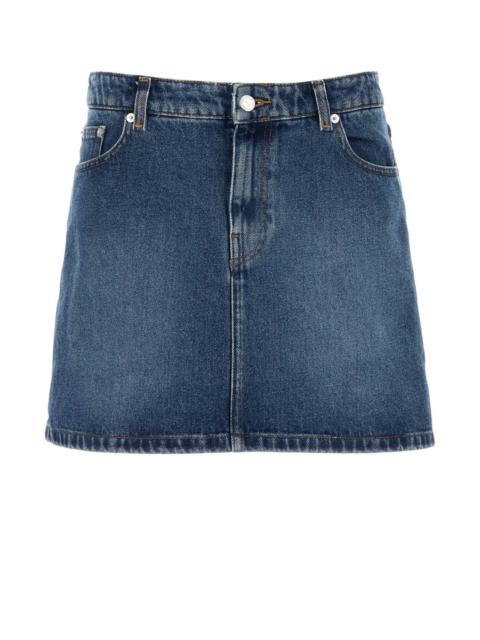 A.P.C. A.P.C. Women Denim Moss Mini Skirt
