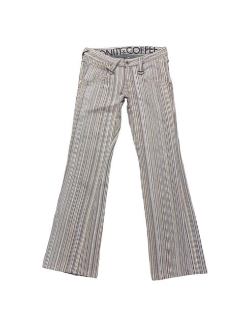 Other Designers Japanese Brand - DONUT&COFFEE Denim Flare Jeans Striped