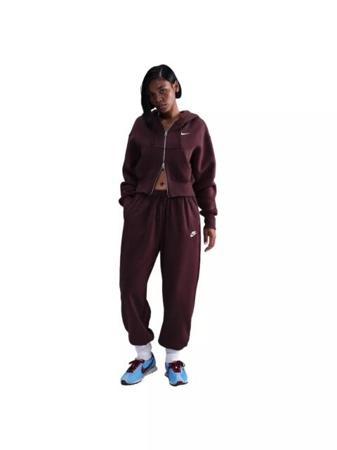 Nike Women's Sportswear Club Fleece Mid-Rise Oversized Sweatpants - Red