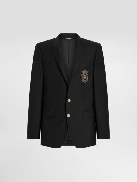 Dolce & Gabbana Single-breasted Martini-fit jacket with patch