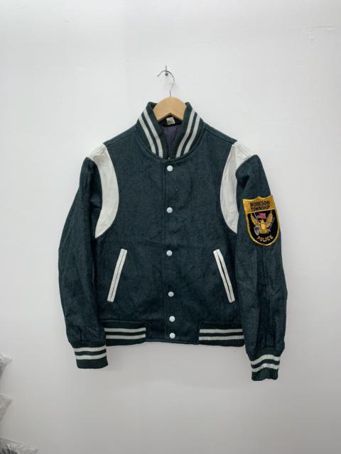 Other Designers Varsity - Vintage MadeinJapan RobesonTownshPolice Wool Varsity Jacket