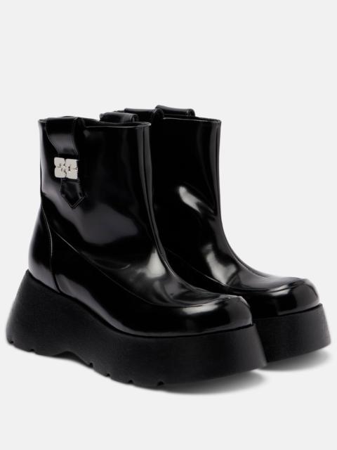 GANNI Kat platform ankle boots