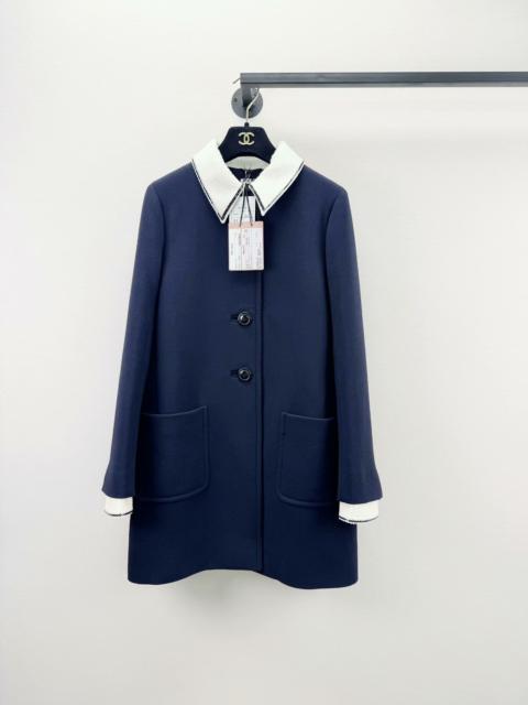 Miu Miu Miu Miu Women's Navy Wool Coat 