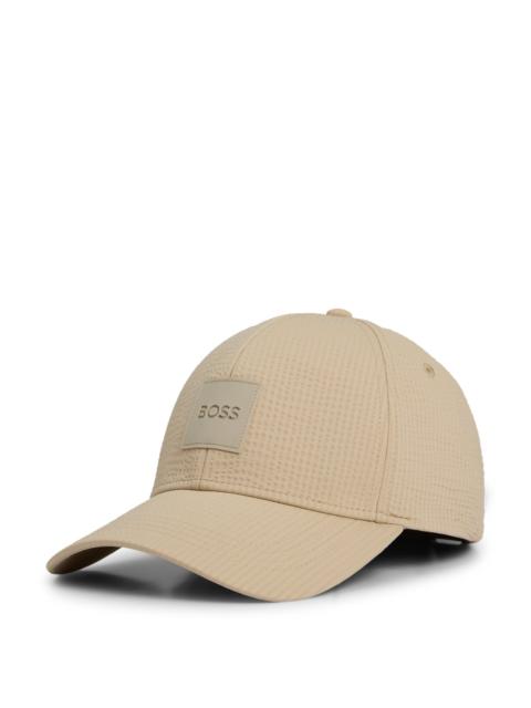 BOSS SEERSUCKER CAP WITH LOGO PATCH