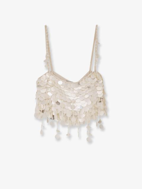 RETROFÊTE Retrofete Eudora Top With Macro-Sequins