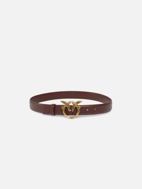 PINKO LOVE BIRDS LEATHER BELT 3CM