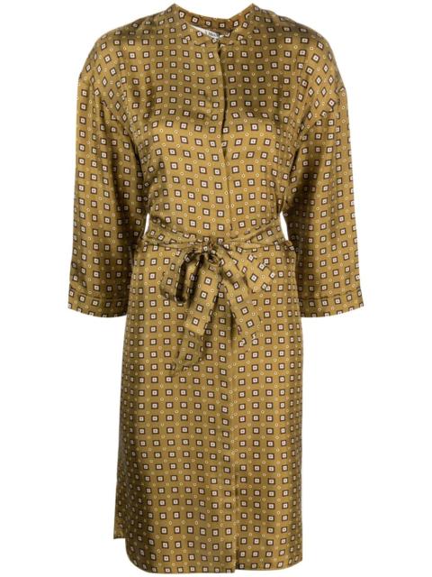 Max Mara graphic-print silk dress
