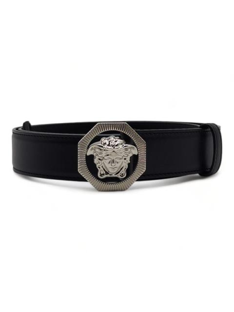 VERSACE Versace Medusa Black Leather Belt 100/40 NWT $650