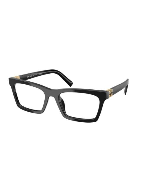 Miu Miu Miu Miu Demo Rectangular Ladies Eyeglasses MU 04WVF 16K1O1 55