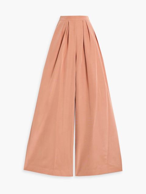 CAROLINA HERRERA Cotton-blend faille wide-leg pants