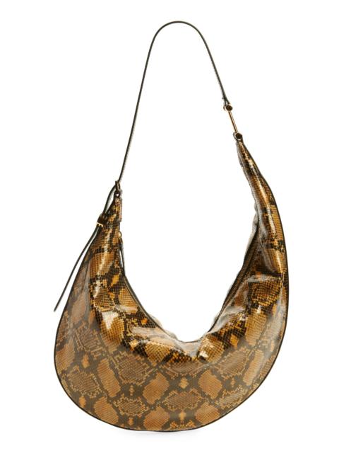 Marni Marni Small Dot Python Print Hobo Bag in Amber at Nordstrom