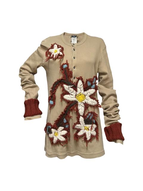 Other Designers D&G - D&G Fall Winter 2002 Floral Embroidered Long Sleeve Top