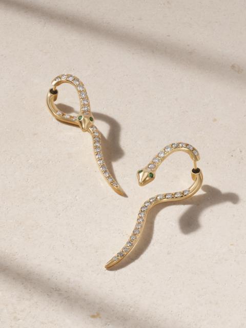 ILEANA MAKRI Boa 18-karat Gold Diamond Earrings