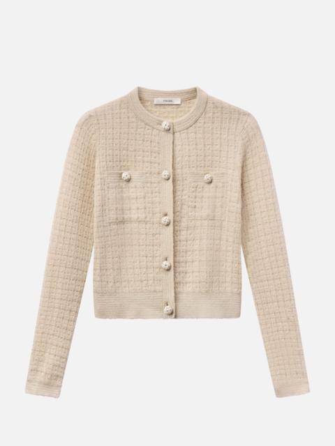 FRAME The Lurex Check Cardi