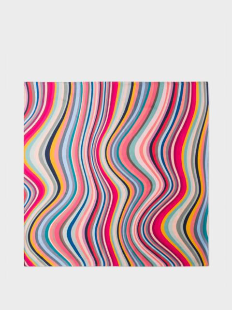 Paul Smith Multicolour 'Swirl' Silk Square Scarf