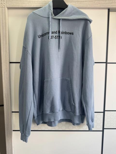 VETEMENTS Vetements Blue Unicorn Hoodie