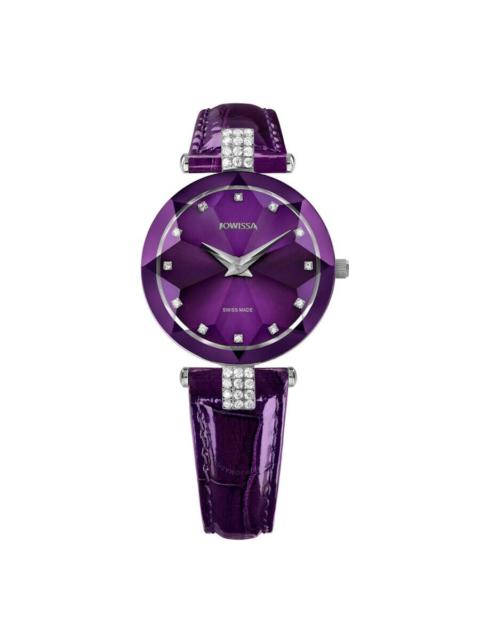 Jowissa - Jowissa Facet Strass Quartz Crystal Purple Dial Ladies Watch J5.621.M